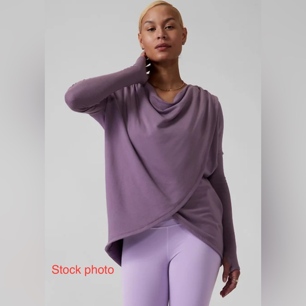 Athleta Purple/Lavender Purana WRAP Sweatshirt